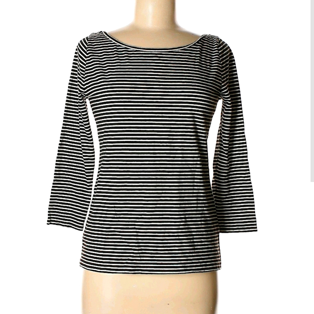 J. Crew Scoopback 3/4 sleeve ballet tee Sz M